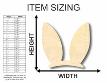 Load image into Gallery viewer, Unfinished Wooden Easter Bunny Ears Shape - Craft - up to 24&quot; DIY-24 Hour Crafts
