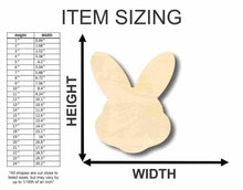 Load image into Gallery viewer, Unfinished Wooden Easter Bunny Head Shape - Craft - up to 24&quot; DIY-24 Hour Crafts
