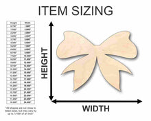 Load image into Gallery viewer, Unfinished Wooden Bow Ribbon Shape - Craft - up to 24&quot; DIY-24 Hour Crafts
