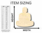 Unfinished Wooden Buddha Shape - Religion - Craft- up to 24" DIY-24 Hour Crafts