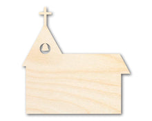 Load image into Gallery viewer, Unfinished Wood Church with Bell Shape - Craft - up to 36&quot;
