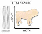 Unfinished Wooden Bulldog Shape - Animal - Pet - Craft - up to 24" DIY-24 Hour Crafts