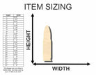 Unfinished Wooden Bullet Shape - Sporting - Craft - up to 24" DIY-24 Hour Crafts