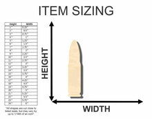 Load image into Gallery viewer, Unfinished Wooden Bullet Shape - Sporting - Craft - up to 24&quot; DIY-24 Hour Crafts
