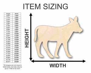 Unfinished Wooden Calf Shape - Animal - Craft - up to 24" DIY-24 Hour Crafts
