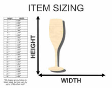 Load image into Gallery viewer, Unfinished Wooden Champagne Glass Shape - Party Decor - Craft - up to 24&quot; DIY-24 Hour Crafts
