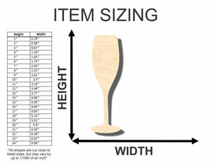 Unfinished Wooden Champagne Glass Shape - Party Decor - Craft - up to 24" DIY-24 Hour Crafts