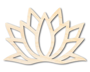 Unfinished Wood Lotus Flower Shape - Craft - up to 36"