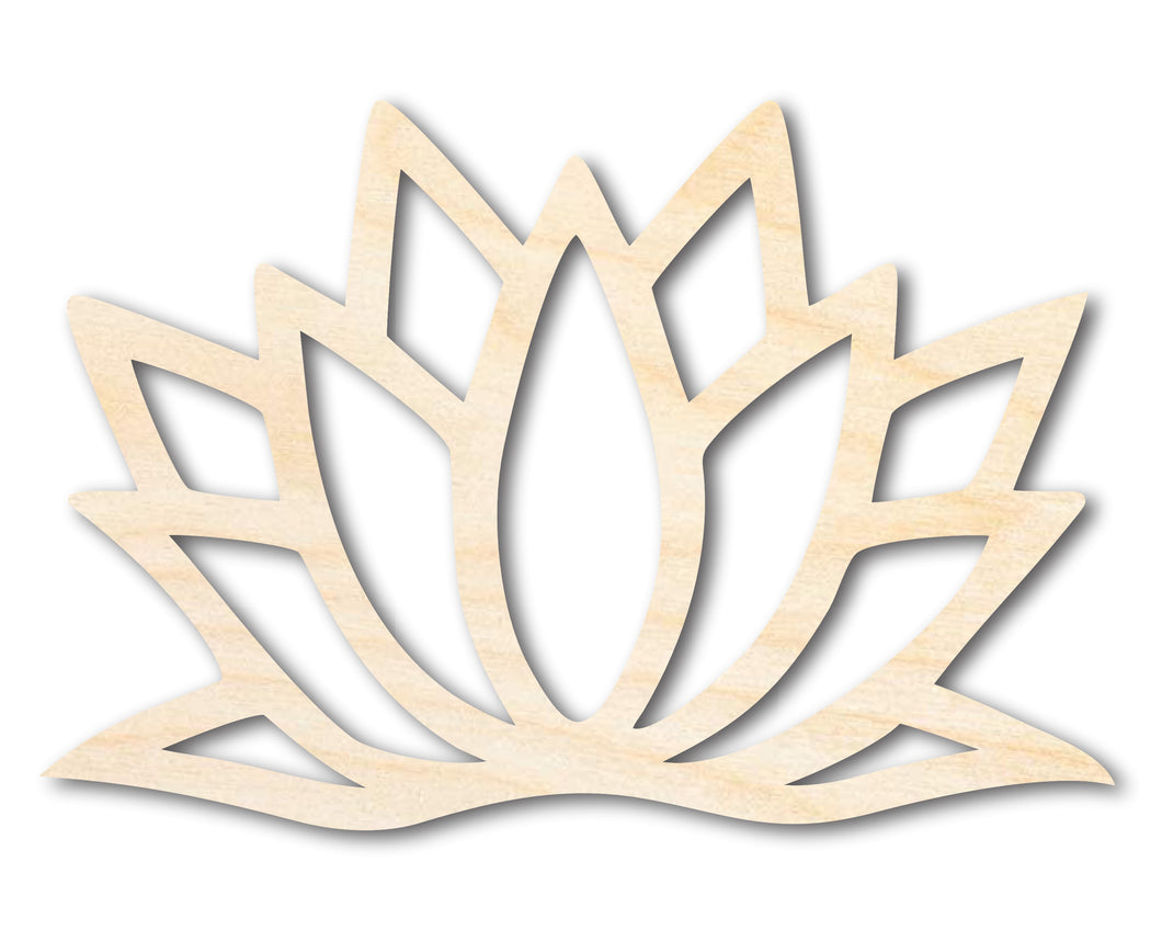 Unfinished Wood Lotus Flower Shape - Craft - up to 36
