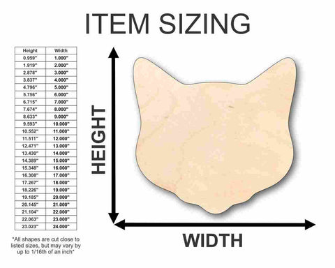 Unfinished Wooden Cat Head Shape - Animal - Pet - Craft - up to 24" DIY-24 Hour Crafts