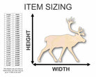 Unfinished Wooden Caribou Shape - Animal - Wildlife - Craft - up to 24" DIY-24 Hour Crafts