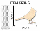 Unfinished Wooden Cardinal Shape - Animal - Wildlife - Craft - up to 24" DIY-24 Hour Crafts
