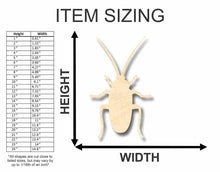 Load image into Gallery viewer, Unfinished Wooden Cockroach Shape -Insect - Animal - Craft - up to 24&quot; DIY-24 Hour Crafts
