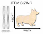 Unfinished Wooden Corgi Dog Shape - Animal - Pet - Craft - up to 24" DIY-24 Hour Crafts