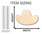 Unfinished Wooden Cowboy Hat Shape - Western - Craft - up to 24" DIY-24 Hour Crafts