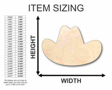 Load image into Gallery viewer, Unfinished Wooden Cowboy Hat Shape - Western - Craft - up to 24&quot; DIY-24 Hour Crafts
