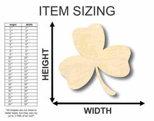 Load image into Gallery viewer, Unfinished Wooden Shamrock Shape - St Patrick&#39;s - Craft - up to 24&quot; DIY-24 Hour Crafts
