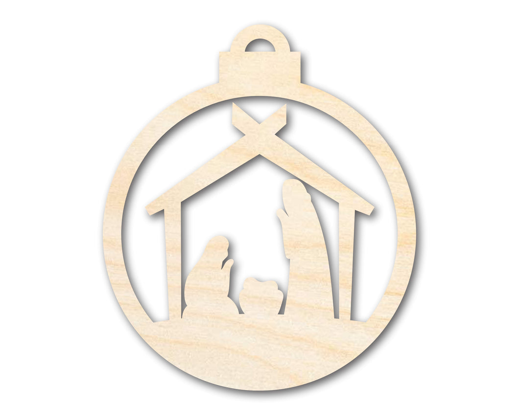 Unfinished Wood Bethlehem Nativity Ornament Shape - Christmas - Craft - up to 24