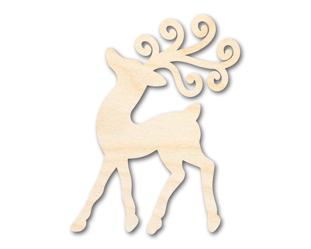 Unfinished Wood Reindeer Shape - Craft - up to 36
