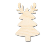 Load image into Gallery viewer, Unfinished Wood Reindeer Christmas Tree Shape - Craft - up to 36&quot; DIY
