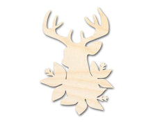 Load image into Gallery viewer, Unfinished Wood Holly Reindeer Head Shape - Craft - up to 36&quot; DIY
