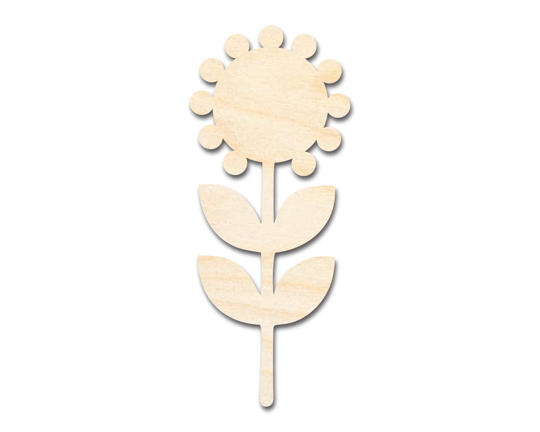 Unfinished Wood Folk Sunflower Shape - Flower Craft - up to 36