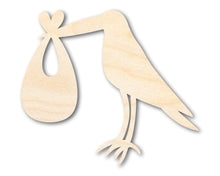 Load image into Gallery viewer, Unfinished Wood Stork Silhouette Shape - Craft - up to 36&quot;
