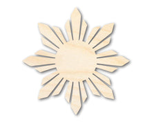 Load image into Gallery viewer, Unfinished Wood Folk Sun Silhouette Shape - Craft - up to 36&quot;
