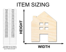 Load image into Gallery viewer, Unfinished Wood House Silhouette Shape - Craft - up to 36&quot;
