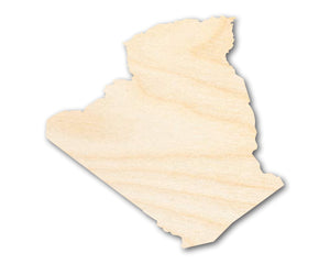 Unfinished Wood Algeria Silhouette Shape - Craft - up to 36"