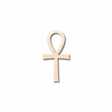 Load image into Gallery viewer, Unfinished Wood Ankh Silhouette - Craft- up to 24&quot; DIY

