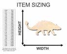 Unfinished Wooden Ankylosaurus Shape - Dinosaur - Craft - up to 24" DIY-24 Hour Crafts