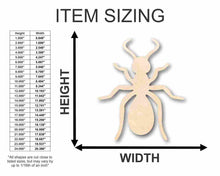 Load image into Gallery viewer, Unfinished Wooden Ant Shape - Insect - Animal - Wildlife - Craft - up to 24&quot; DIY-24 Hour Crafts
