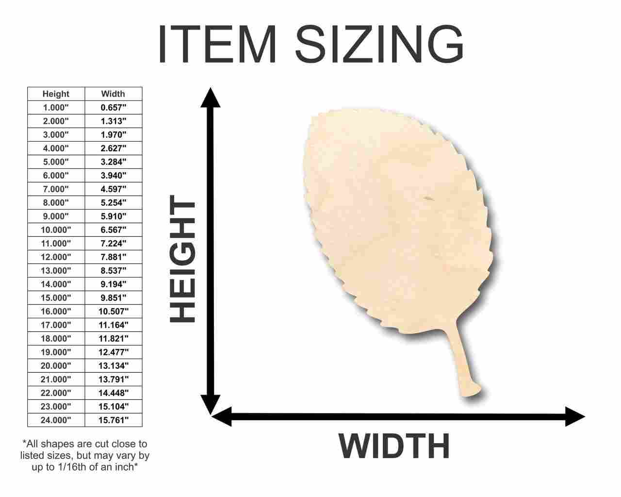 Unfinished Wooden Apple Leaf Shape - Craft - up to 24" DIY-24 Hour Crafts