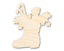 Load image into Gallery viewer, Unfinished Wood Christmas Boot Silhouette Shape - Craft - up to 36&quot;
