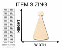 Load image into Gallery viewer, Unfinished Wooden Birthday Party Hat Shape - Craft - up to 24&quot; DIY-24 Hour Crafts

