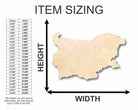 Unfinished Wooden Bulgaria Shape - Country - Craft - up to 24" DIY-24 Hour Crafts