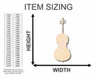 Unfinished Wooden Cello Shape - Music - Craft - up to 24" DIY-24 Hour Crafts