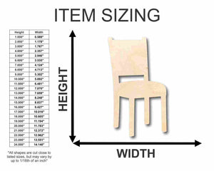 Unfinished Wooden Chair Shape - Craft - up to 24" DIY-24 Hour Crafts