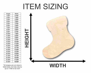 Unfinished Wooden Stocking Shape - Christmas - Craft - up to 24" DIY-24 Hour Crafts