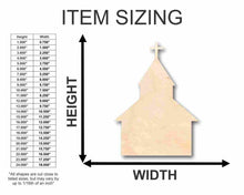Load image into Gallery viewer, Unfinished Wooden Church Shape - Christian - Craft - up to 24&quot; DIY-24 Hour Crafts
