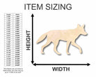 Unfinished Wooden Coyote Shape - Animal - Craft - up to 24" DIY-24 Hour Crafts