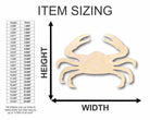 Unfinished Wooden Crab Shape - Ocean - Nursery - Craft - up to 24" DIY-24 Hour Crafts