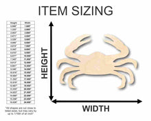 Load image into Gallery viewer, Unfinished Wooden Crab Shape - Ocean - Nursery - Craft - up to 24&quot; DIY-24 Hour Crafts
