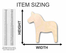 Load image into Gallery viewer, Unfinished Wooden Dala Horse Shape - Animal - Craft - up to 24&quot; DIY-24 Hour Crafts
