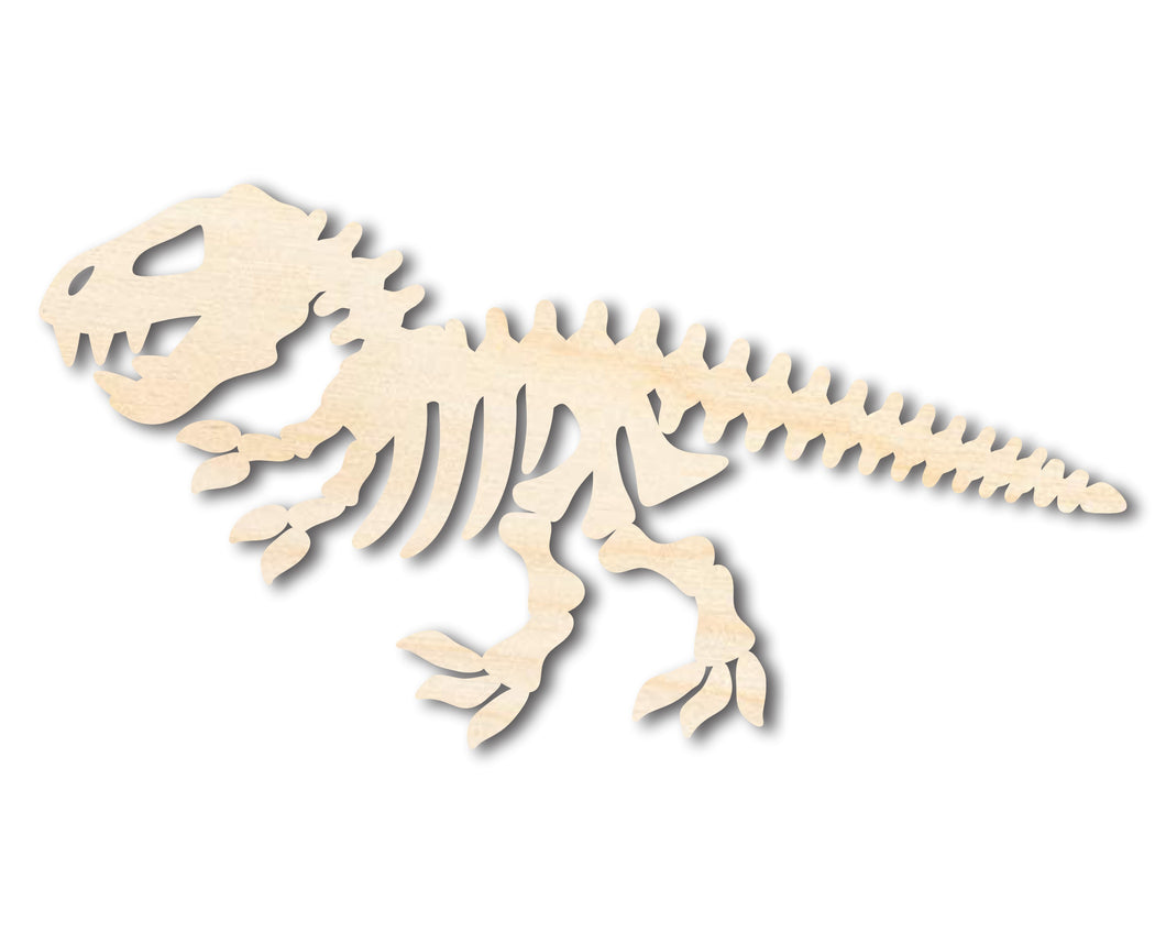 Unfinished Wood Dinosaur Skeleton Shape - Craft - up to 36