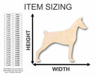 Unfinished Wooden Doberman Dog Shape - Animal - Pet - Craft - up to 24" DIY-24 Hour Crafts