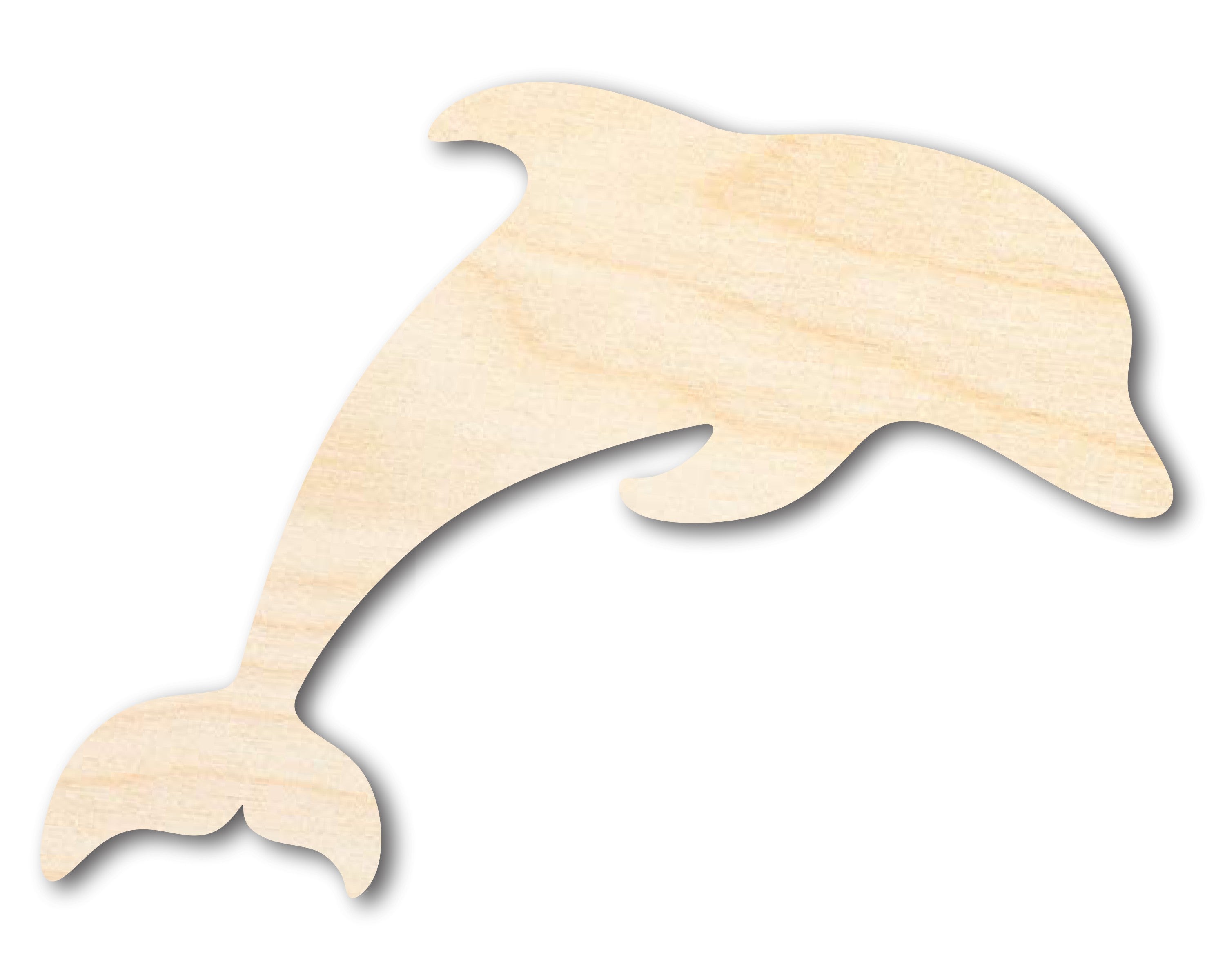 Unfinished Wood Dolphin Shape - Craft - up to 36