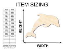 Load image into Gallery viewer, Unfinished Wood Dolphin Shape - Craft - up to 36&quot;
