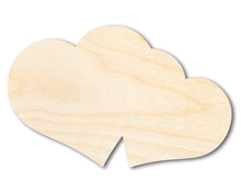 Load image into Gallery viewer, Unfinished Wood Double Heart Shape - Love Craft - up to 36&quot;

